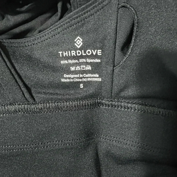 NWT Third Love Black Sports Bra Cross Cross Straps Strappy Size Small Padded - Picture 3 of 3